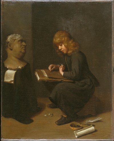 Junge zeichnet vor der Büste eines römischen Kaisers, ca. 1661 von Michael Sweerts